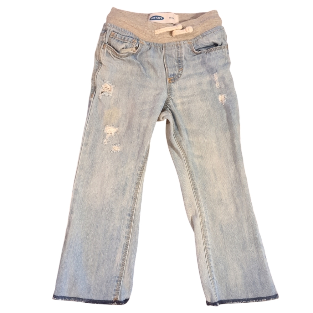 OLD NAVY Relaxed Fit Light Wash Denim Pull On Jeans